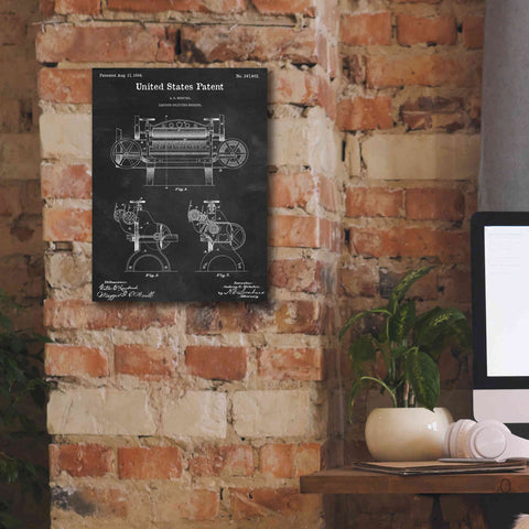 Image of 'Leather Splitting Machine Blueprint Patent Chalkboard,' Canvas Wall Art,12 x 16