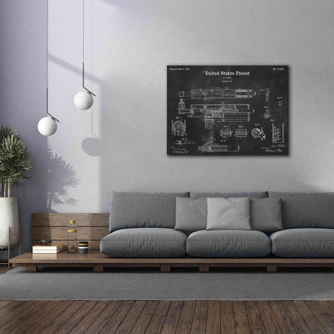 Image of 'Machine Gun Blueprint Patent Chalkboard,' Canvas Wall Art,54 x 40