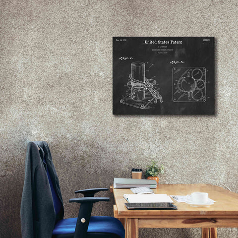 Image of 'Marine Line Secure Device Blueprint Patent Chalkboard,' Canvas Wall Art,34 x 26