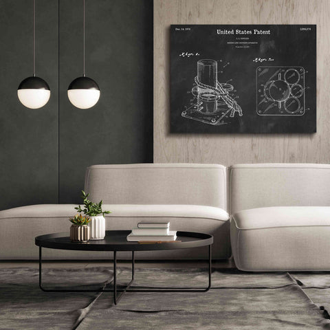 Image of 'Marine Line Secure Device Blueprint Patent Chalkboard,' Canvas Wall Art,54 x 40