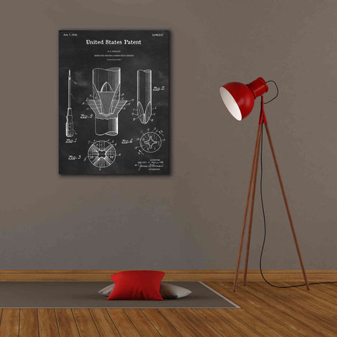 Image of 'Screw Driver Blueprint Patent Chalkboard,' Canvas Wall Art,26 x 34