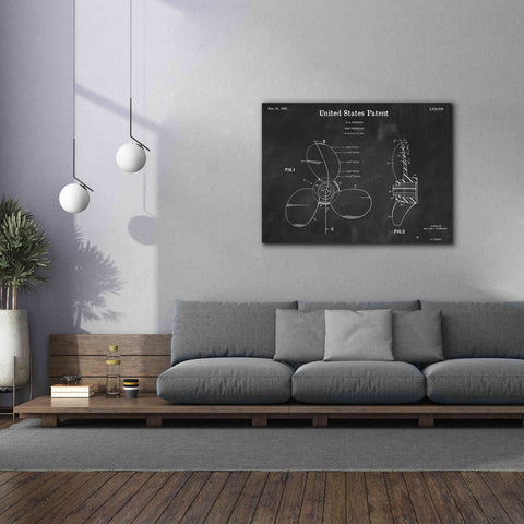 Image of 'Boat Propeller Blueprint Patent Chalkboard,' Canvas Wall Art,54 x 40