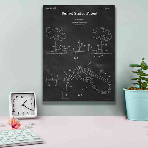 Image of 'Slackline Blueprint Patent Chalkboard,' Canvas Wall Art,12 x 16