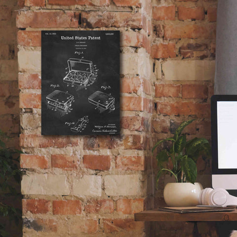 Image of 'Pharmacy Tablet Container Blueprint Patent Chalkboard,' Canvas Wall Art,12 x 16