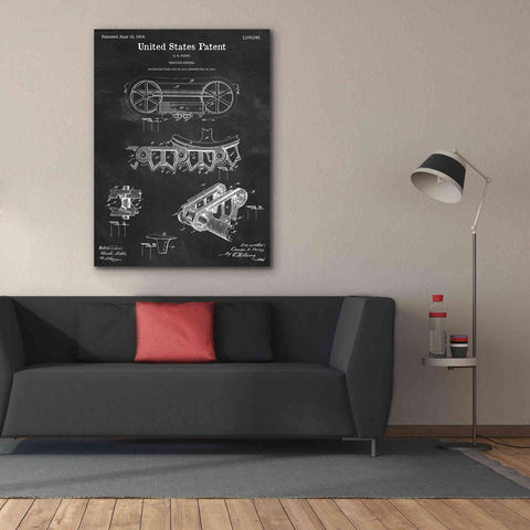 Image of 'Traction Engine Blueprint Patent Chalkboard,' Canvas Wall Art,40 x 54