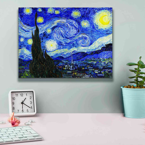 Image of 'The Starry Night' by Vincent van Gogh, Canvas Wall Art,16 x 12