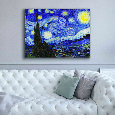 Image of 'The Starry Night' by Vincent van Gogh, Canvas Wall Art,54 x 40