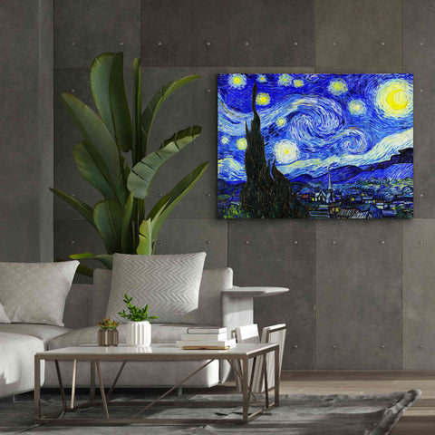 Image of 'The Starry Night' by Vincent van Gogh, Canvas Wall Art,54 x 40