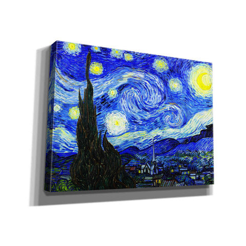 Image of 'The Starry Night' by Vincent van Gogh, Canvas Wall Art,16x12x1.1x0,24x20x1.1x0,30x26x1.74x0,54x40x1.74x0