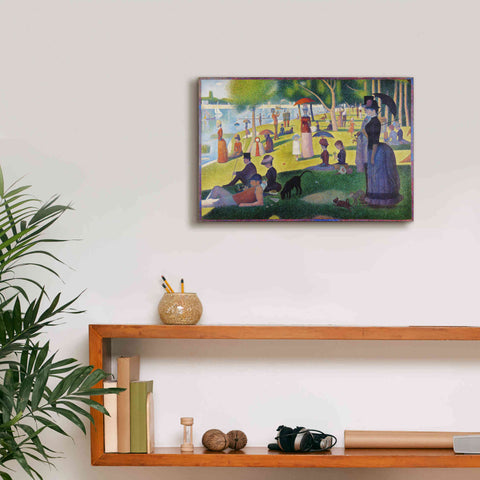 Image of 'A Sunday on La Grande Jatte' by Georges Seurat, Canvas Wall Art,18 x 12