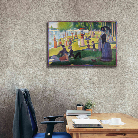 Image of 'A Sunday on La Grande Jatte' by Georges Seurat, Canvas Wall Art,40 x 26