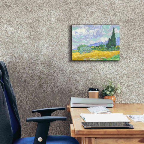 Image of 'Wheat Field with Cypresses' by Vincent van Gogh, Canvas Wall Art,16 x 12