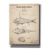 'Fish Bait Blueprint Patent Parchment,' Canvas Wall Art,12x16x1.1x0,18x26x1.1x0,26x34x1.74x0,40x54x1.74x0
