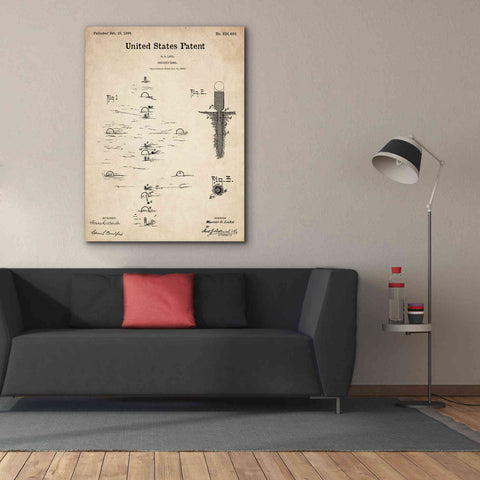 Image of 'Croquet Blueprint Patent Parchment,' Canvas Wall Art,40 x 54
