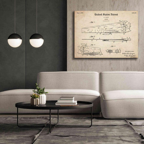 Image of 'Handsaw Blueprint Patent Parchment,' Canvas Wall Art,54 x 40