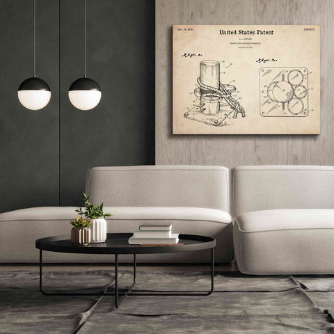Image of 'Marine Line Secure Device Blueprint Patent Parchment,' Canvas Wall Art,54 x 40