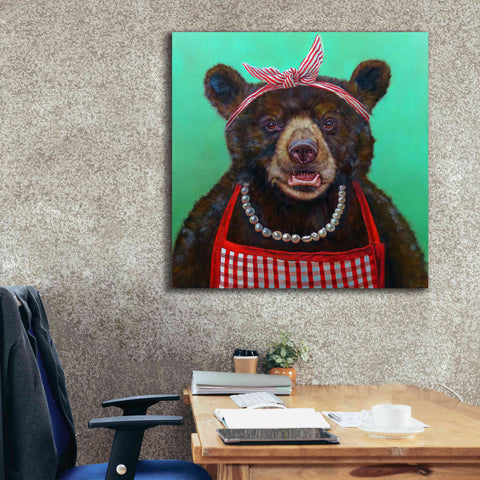 Image of 'Mama Bear' by Lucia Heffernan, Canvas Wall Art,37x37