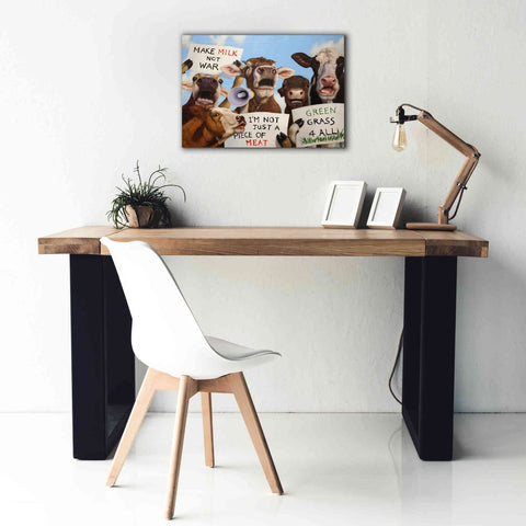 Image of 'Political Moooovement' by Lucia Heffernan, Canvas Wall Art,26x18