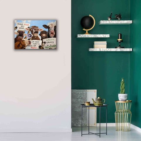 Image of 'Political Moooovement' by Lucia Heffernan, Canvas Wall Art,26x18