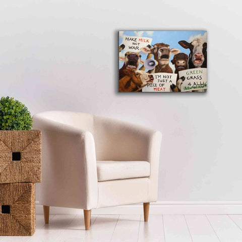 Image of 'Political Moooovement' by Lucia Heffernan, Canvas Wall Art,26x18