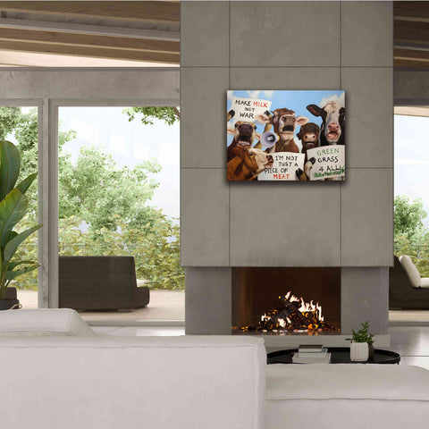 Image of 'Political Moooovement' by Lucia Heffernan, Canvas Wall Art,34x26