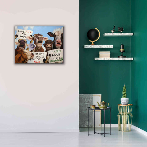 Image of 'Political Moooovement' by Lucia Heffernan, Canvas Wall Art,34x26