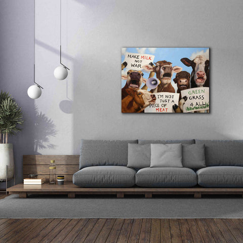 Image of 'Political Moooovement' by Lucia Heffernan, Canvas Wall Art,54x40