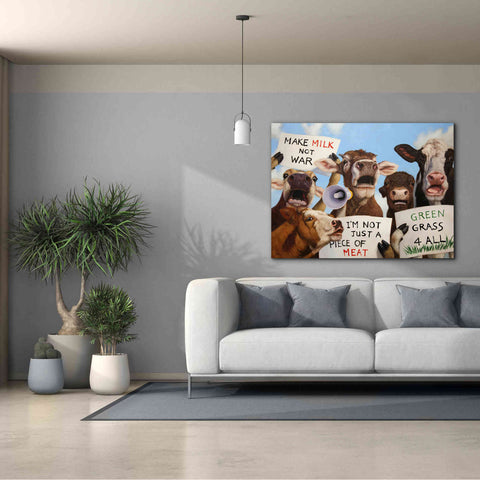 Image of 'Political Moooovement' by Lucia Heffernan, Canvas Wall Art,54x40