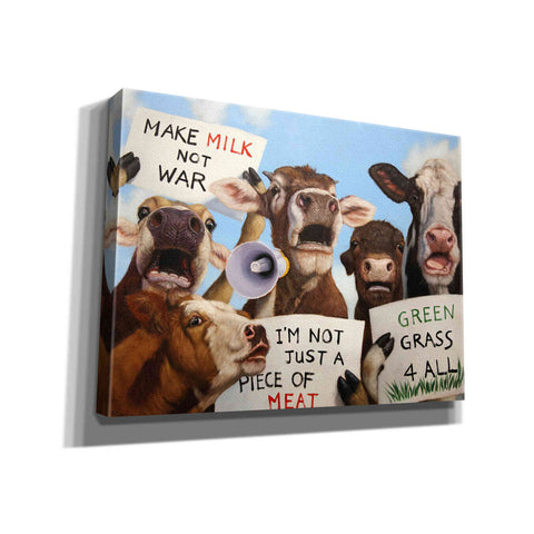 Image of 'Political Moooovement' by Lucia Heffernan, Canvas Wall Art