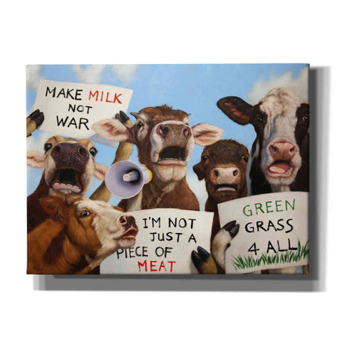 Image of 'Political Moooovement' by Lucia Heffernan, Canvas Wall Art