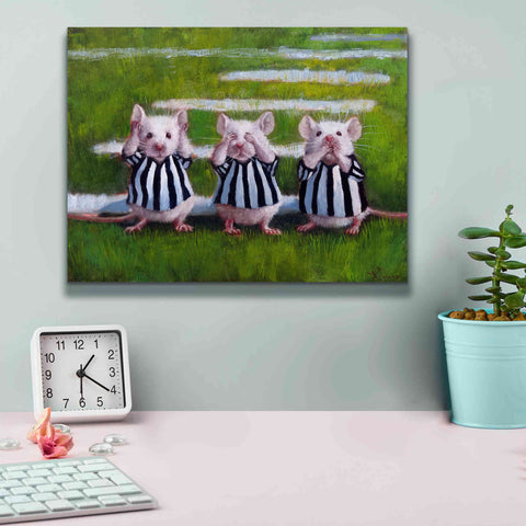 Image of 'Three Blind Mice' by Lucia Heffernan, Canvas Wall Art,16x12