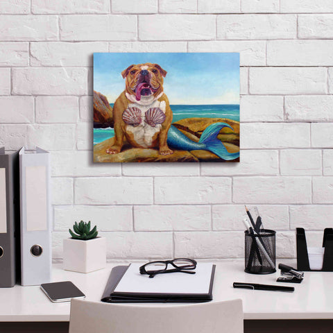 Image of 'Mermaid Dog' by Lucia Heffernan, Canvas Wall Art,16x12