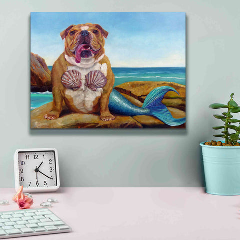 Image of 'Mermaid Dog' by Lucia Heffernan, Canvas Wall Art,16x12