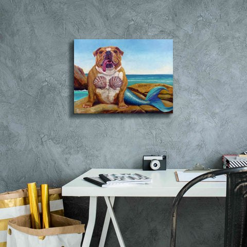 Image of 'Mermaid Dog' by Lucia Heffernan, Canvas Wall Art,16x12