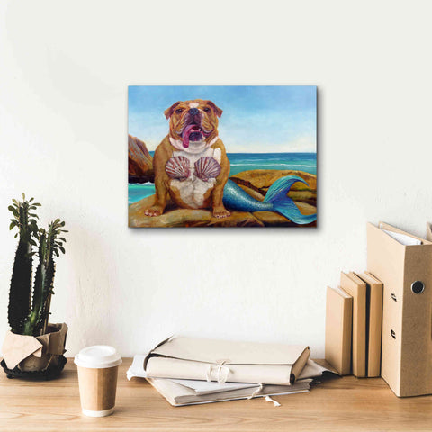 Image of 'Mermaid Dog' by Lucia Heffernan, Canvas Wall Art,16x12