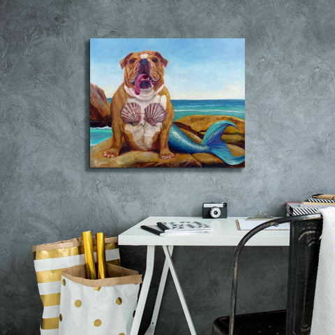 Image of 'Mermaid Dog' by Lucia Heffernan, Canvas Wall Art,24x20
