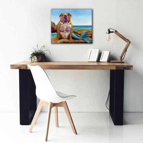 Image of 'Mermaid Dog' by Lucia Heffernan, Canvas Wall Art,24x20