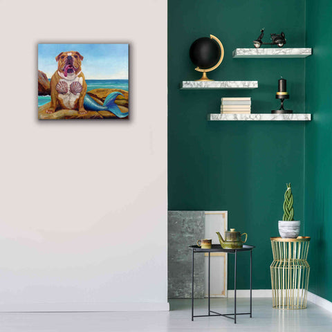 Image of 'Mermaid Dog' by Lucia Heffernan, Canvas Wall Art,24x20