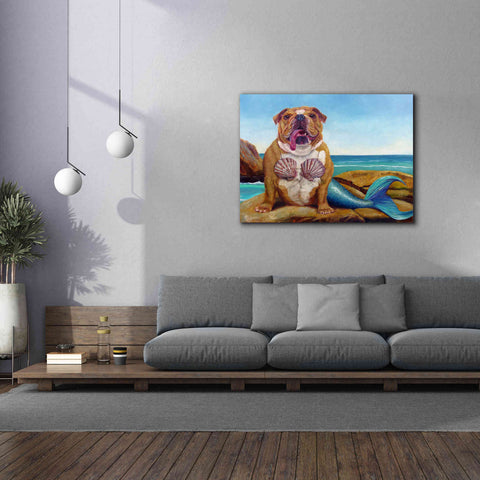 Image of 'Mermaid Dog' by Lucia Heffernan, Canvas Wall Art,54x40