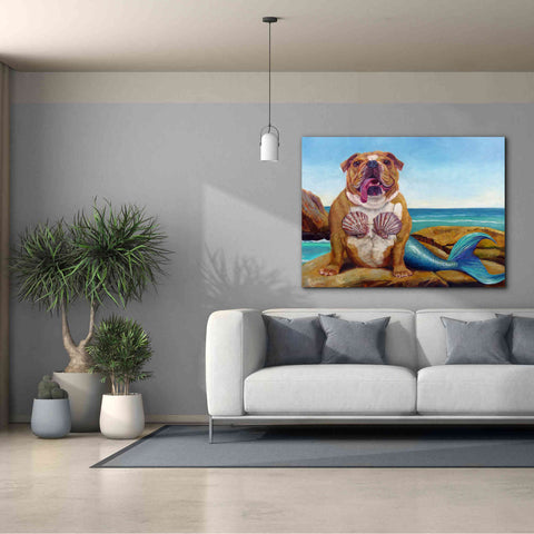 Image of 'Mermaid Dog' by Lucia Heffernan, Canvas Wall Art,54x40