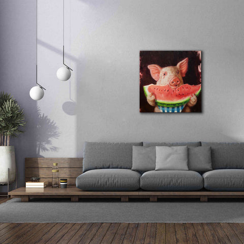 Image of 'Pig Out' by Lucia Heffernan, Canvas Wall Art,37x37