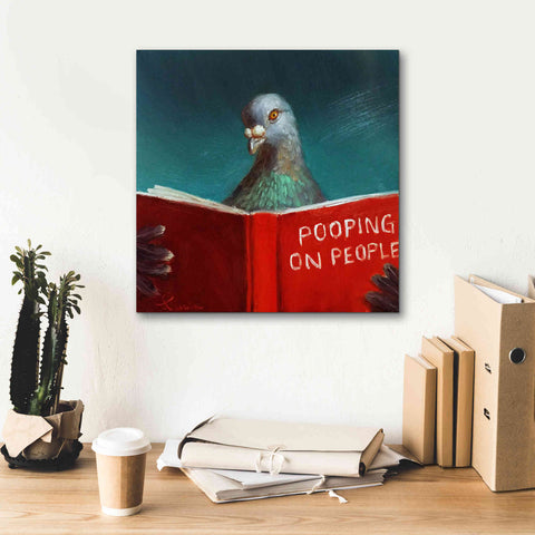 Image of 'Pooping on People' by Lucia Heffernan, Canvas Wall Art,18x18