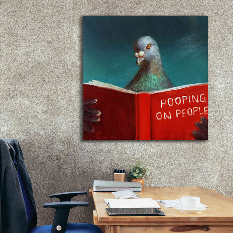 Image of 'Pooping on People' by Lucia Heffernan, Canvas Wall Art,37x37