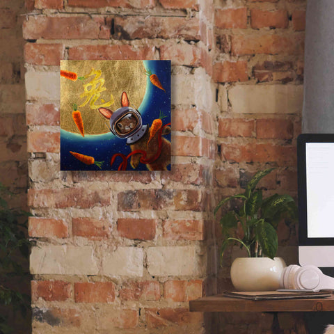 Image of 'Journey to the Moon' by Lucia Heffernan, Canvas Wall Art,12x12