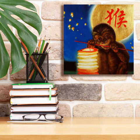 Image of 'Monkeyshine' by Lucia Heffernan, Canvas Wall Art,12x12