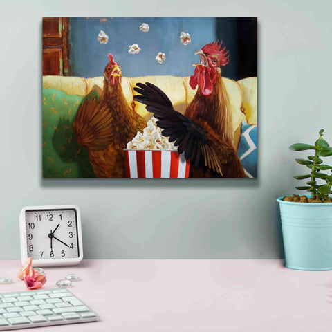 Image of 'Popcorn Chickens' by Lucia Heffernan, Canvas Wall Art,16x12