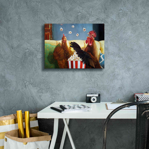 Image of 'Popcorn Chickens' by Lucia Heffernan, Canvas Wall Art,16x12