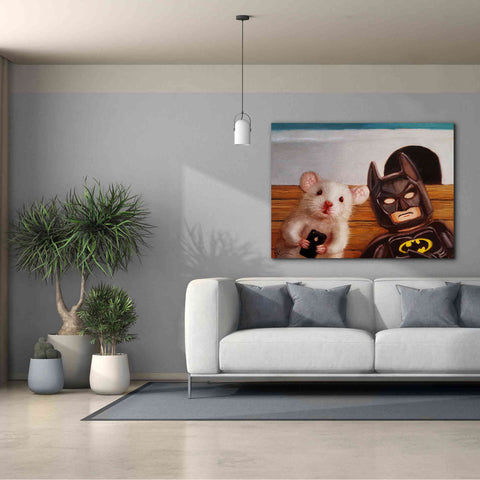 Image of 'Selfie with Batman' by Lucia Heffernan, Canvas Wall Art,54x40