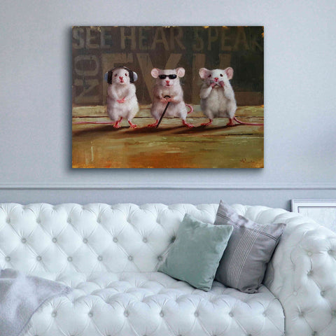 Image of 'Three Wise Mice' by Lucia Heffernan, Canvas Wall Art,54x40