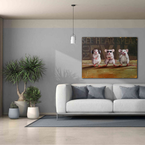 Image of 'Three Wise Mice' by Lucia Heffernan, Canvas Wall Art,54x40